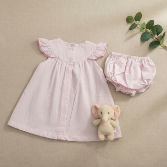 New Baby Girl Dress Set with matching headband underwear size 6 to 9 months - Picture 3 of 3